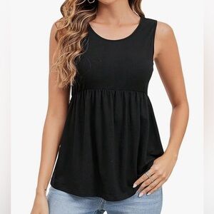 Black Sleeveless Women's Top